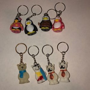 Keychains (Polar Bears and Penguins)